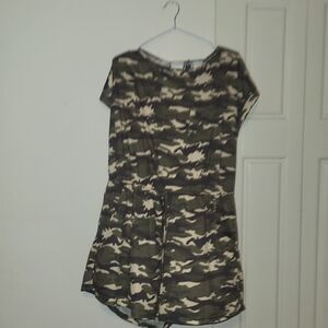 She and Sky Camouflage Print Blouse